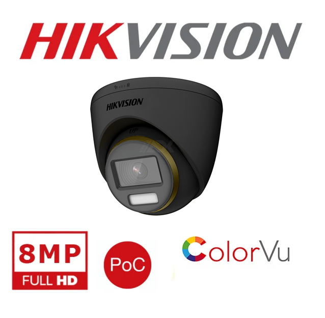 Hikvision 4K ColorVu PoC Fixed Turret Camera DS-2CE72UF3T-E (2.8mm)
