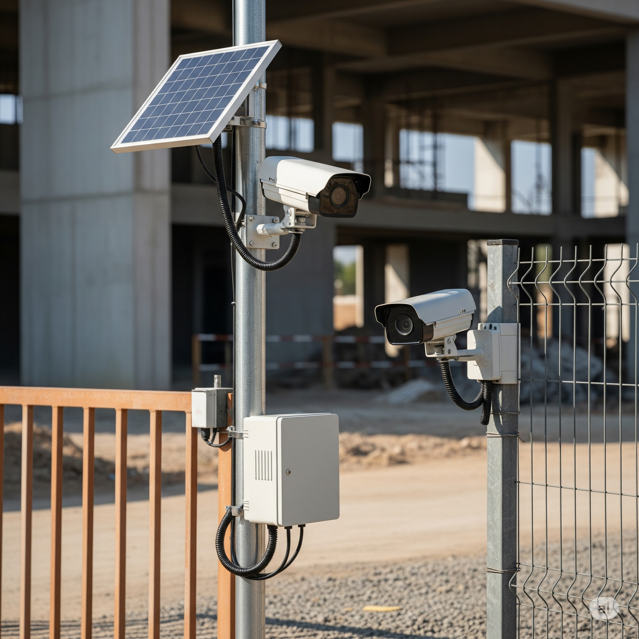 Temporary CCTV setup